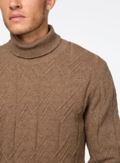 Chandail à Col Roulé En Tricot Torsadé -Modeel Egante Magasin Y22 4515941 TN2